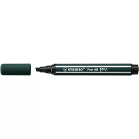   Rostirón, 1-5 mm, vágott hegy, STABILO "Pen 68 MAX", földzöld