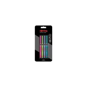   Tűfilc készlet, 0,4 mm, ROTRING "Liner", 4 különböző szín