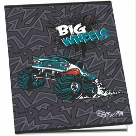   Füzet, tűzött, A5, kockás, 52 lap, PULSE "Boys"