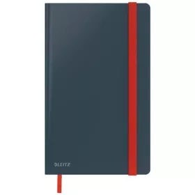   Beíró, A5, vonalas, 80 lap, keményfedeles, LEITZ "Cosy Soft Touch", bársonyszürke