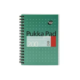   Spirálfüzet, A6, vonalas, 100 lap, PUKKA PAD, "Metallic Jotta"