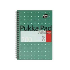   Spirálfüzet, A5, kockás, 100 lap, PUKKA PAD, "Metallic Jotta"