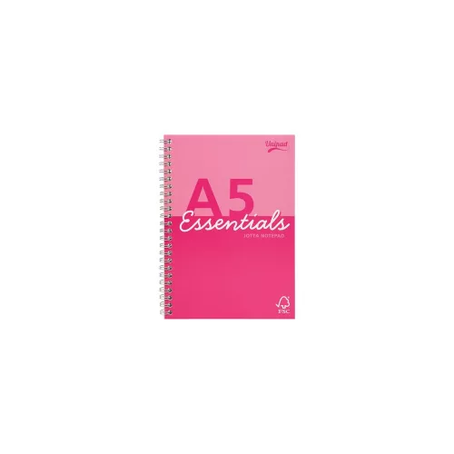 Spirálfüzet, A5, vonalas, 80 lap, PUKKA PAD "Unipad Essentials Jotta", vegyes