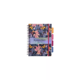   Spirálfüzet, B5, vonalas, 100 lap, PUKKA PAD "Project Book Bloom", vegyes minta