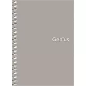   Spirálfüzet, A6, kockás, 80 lap, PP borító, SHKOLYARYK "Genius", vegyes