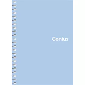   Spirálfüzet, A6, kockás, 80 lap, PP borító, SHKOLYARYK "Genius Pastel", vegyes