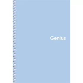   Spirálfüzet, A5, kockás, 80 lap, PP borító, SHKOLYARYK "Genius Pastel", vegyes