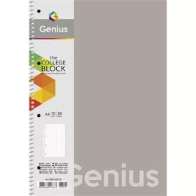   Spirálfüzet, A4, kockás, 80 lap, PP bortító, SHKOLYARYK "Genius", vegyes