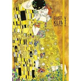   Skiccfüzet, A5, pontrácsos, 80 lap, keményfedeles, SHKOLYARYK, "Klimt&Van Gogh", vegyes