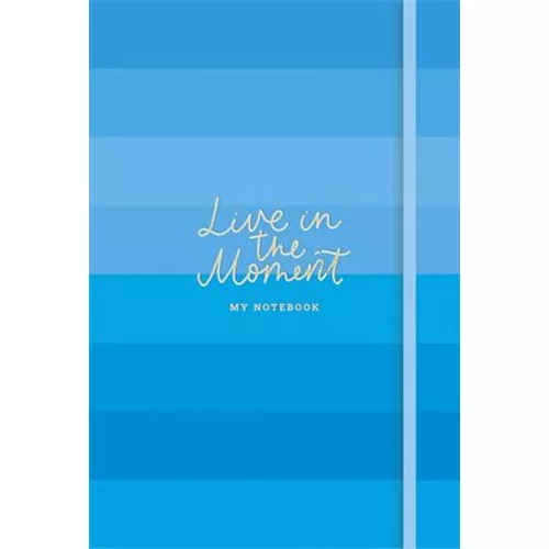 Jegyzetfüzet, A5, vonalas, sima, pontrácsos, 96 lap, keményfedeles, SHKOLYARYK "Live in the moment", vegyes minta