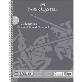   Spirálfüzet, A4, kockás, 80 lap, perforált, lyukasztott, FABER-CASTELL