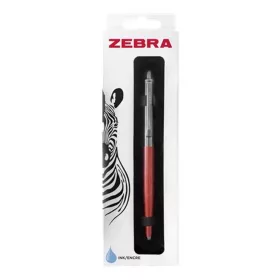   Golyóstoll, 0,24 mm, nyomógombos, ezüst színű klip, pink tolltest, ZEBRA "901", kék