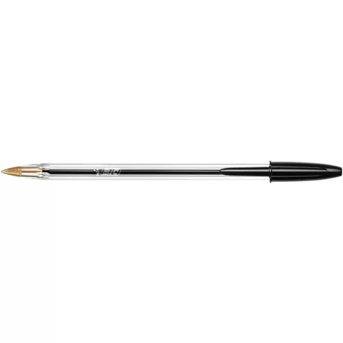 Golyóstoll, 0,32 mm, kupakos, BIC "Cristal Original", fekete