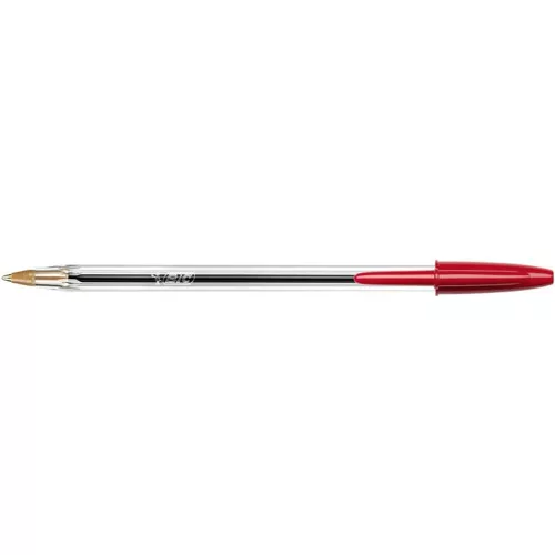 Golyóstoll, 0,32 mm, kupakos, BIC "Cristal Original", piros