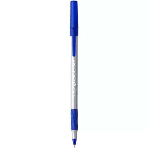 Golyóstoll, 0,28 mm, kupakos, BIC "Round Stic Exact", kék