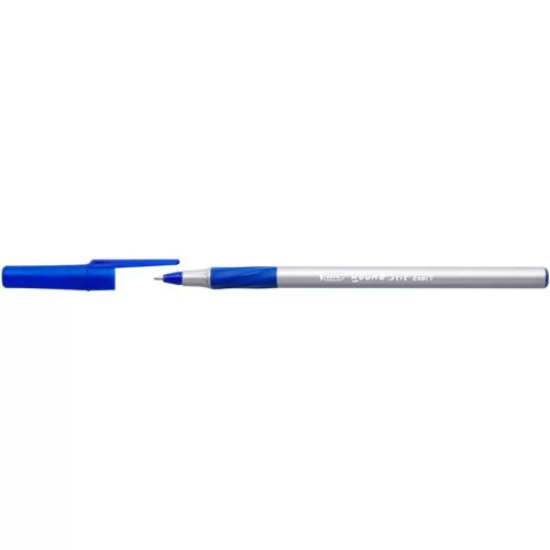 Golyóstoll, 0,28 mm, kupakos, BIC "Round Stic Exact", kék