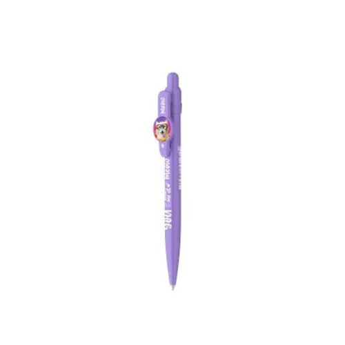 Golyóstoll display, 0,8 mm, nyomógombos, cicás tolltest, ICO "Cat", kék - 48db