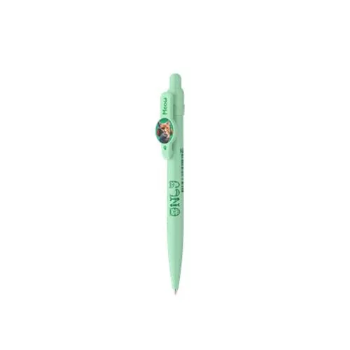 Golyóstoll display, 0,8 mm, nyomógombos, cicás tolltest, ICO "Cat", kék - 48db
