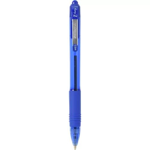 Golyóstoll, 0,27 mm, nyomógombos, ZEBRA "Z-Grip", kék
