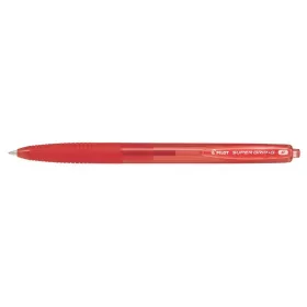   Golyóstoll, 0,22 mm, nyomógombos, PILOT "Super Grip G", piros