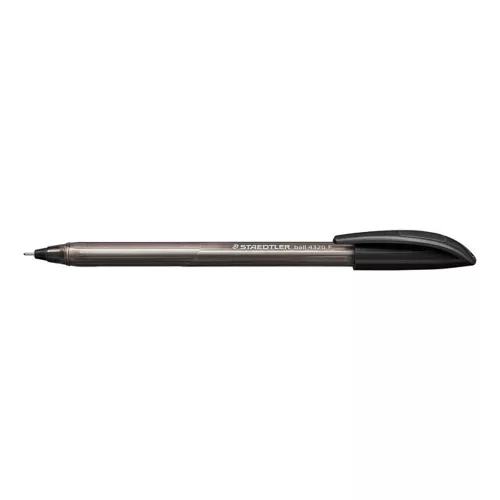 Golyóstoll, 0,3 mm, kupakos, STAEDTLER "Ball 432", fekete