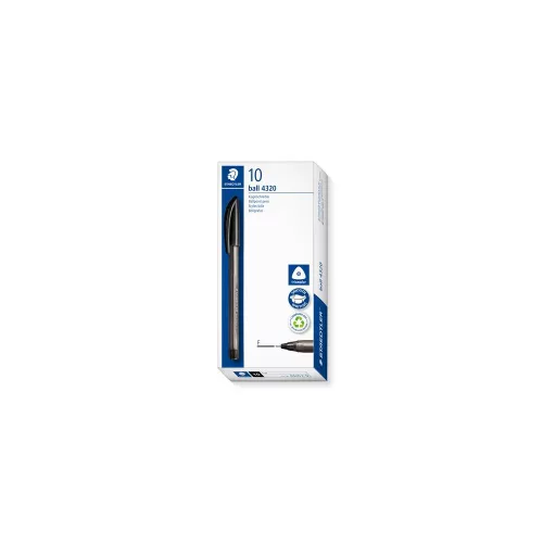 Golyóstoll, 0,3 mm, kupakos, STAEDTLER "Ball 432", fekete