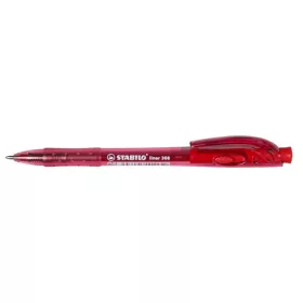   Golyóstoll, 0,38 mm, nyomógombos, STABILO "Liner 308", piros