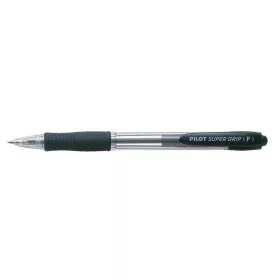   Golyóstoll, 0,22 mm, nyomógombos, PILOT "Super Grip", fekete