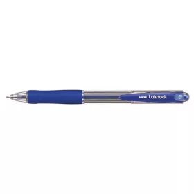   Golyóstoll, 0,3 mm, nyomógombos, UNI "SN-100 Laknock", kék