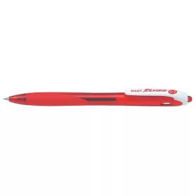   Golyóstoll, 0,27 mm, nyomógombos, PILOT "Rexgrip", piros