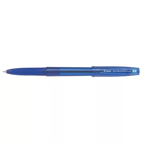 Golyóstoll, 0,22 mm, kupakos, PILOT "Super Grip G", kék