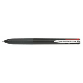   Golyóstoll, 0,27 mm, nyomógombos, fekete, PILOT "Super Grip G", négyszínű
