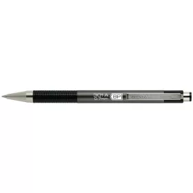   Golyóstoll, 0,24 mm, nyomógombos, antracit tolltest, ZEBRA "F-301 A", kék