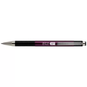   Golyóstoll, 0,24 mm, nyomógombos, mályva tolltest, ZEBRA "F-301 A", kék