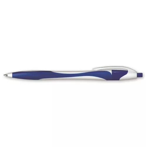 Golyóstoll, 0,4 mm, nyomógombos, vegyes színű test, GRANIT "D520", kék