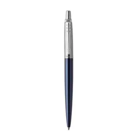   Golyóstoll, 0,7 mm, ezüst színű klip, royal kék tolltest, PARKER, "Royal Jotter", kék