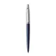 Golyóstoll, 0,7 mm, ezüst színű klip, royal kék tolltest, PARKER, "Royal Jotter", kék