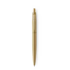   Golyóstoll, 0,7 mm, nyomógombos, arany színű klip, arany tolltest, PARKER, "Royal Jotter XL", kék
