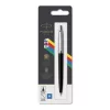 Golyóstoll, 0,7 mm, ezüst színű klip, fekete tolltest, PARKER "Royal Jotter Originals", kék