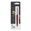 Golyóstoll, 0,7 mm, ezüst színű klip, piros tolltest, PARKER "Royal Jotter Originals", kék