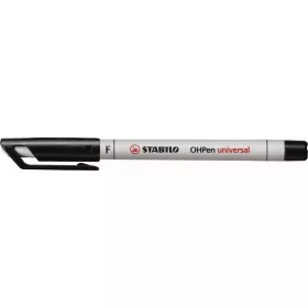   Alkoholmentes marker, OHP, 0,7 mm, STABILO "OHPen F", fekete