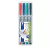 Alkoholmentes marker készlet, OHP, 0,6 mm, STAEDTLER "Lumocolor® 316 F", 4 különböző szín