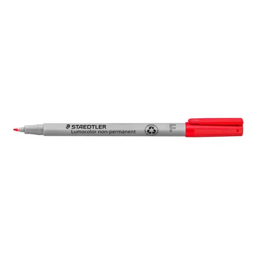 Alkoholmentes marker, OHP, 0,6 mm, STAEDTLER "Lumocolor® 316 F", piros