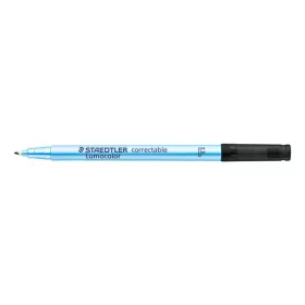   Alkoholmentes marker, OHP, 0,6 mm, STAEDTLER "Lumocolor® 305 F", fekete