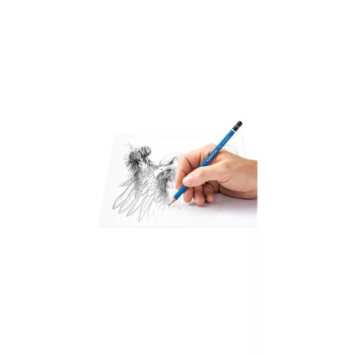 Grafitceruza készlet, hegyezővel, radírral, hatszögletű, STAEDTLER "Mars Lumograph 100", 6 különböző keménység