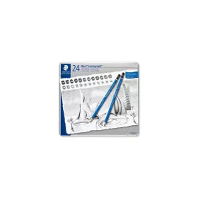   Grafitceruza készlet, fém doboz, hatszögletű, STAEDTLER "Mars® Lumograph® 100", 24 különböző keménység