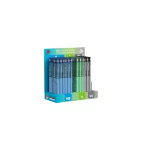   Grafitceruza display, HB, B, 2B, háromszögletű ICO "Süni", sötét pasztell színek - 184db