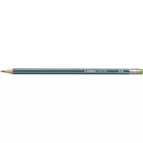   Grafitceruza radírral, HB, hatszögletű, STABILO "Pencil 160", olajzöld