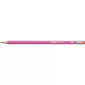   Grafitceruza radírral, HB, hatszögletű, STABILO "Pencil 160", rózsaszín