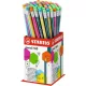 Grafitceruza radírral display, HB, hatszögletű, STABILO "Pencil 160" - 72db